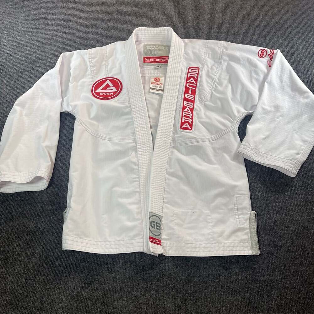 Gracie Barra GB Equipe Jiu-Jitsu Kimono Gi Top White Size Y6